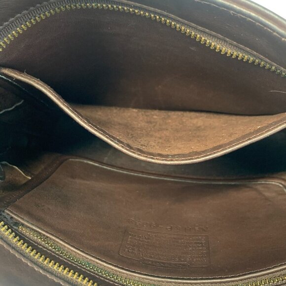 COACH Tribeca Shopper Tote Bag 1998 Brown Leather Shoulder Straps Brass H8P9098 - Picture 8 of 15